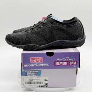 SKECHERS Breathe Easy Knit Relaxed Fit Shoes Size‎ 7.5 Womens Black, EUC